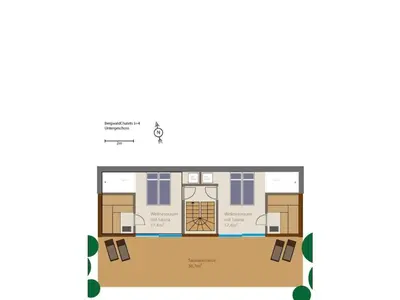 Grundriss der Unterkunft Bergwaldchalet Wellness 5