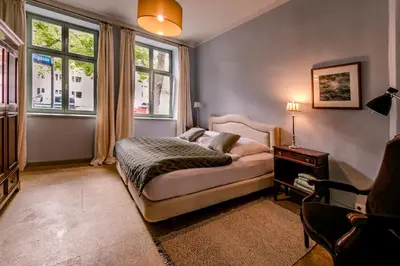 Ein Bett oder Betten in einem Zimmer der Unterkunft Gästehaus Unter den Weiden, Halberstadt