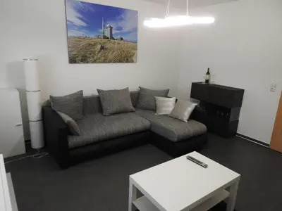 Ein Sitzbereich in der Unterkunft Ferienwohnung Am Fischerhof 10a Wernigerode