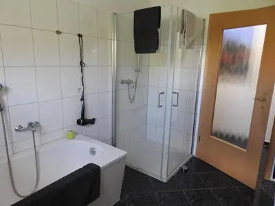 Ein Badezimmer in der Unterkunft Ferienwohnung Am Fischerhof 10a Wernigerode