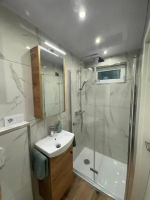 Ein Badezimmer in der Unterkunft Siebenschläfer