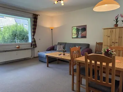 Ein Sitzbereich in der Unterkunft Ferienwohnung, Hahnenklee