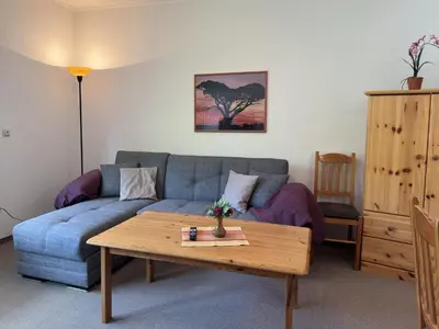 Ein Sitzbereich in der Unterkunft Ferienwohnung, Hahnenklee