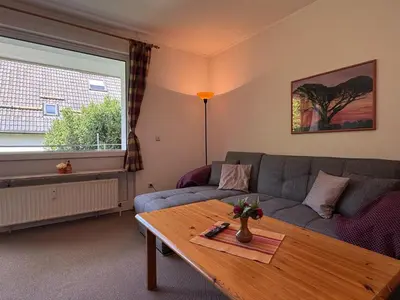 Ein Sitzbereich in der Unterkunft Ferienwohnung, Hahnenklee