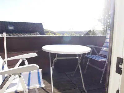 Ein Balkon oder eine Terrasse in der Unterkunft Ferienwohnung Schimmer