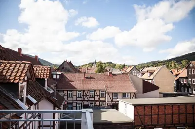 Ein allgemeiner Bergblick oder ein Berglick von der Ferienwohnung aus
