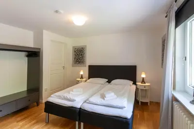 Ein Bett oder Betten in einem Zimmer der Unterkunft Ferienhaus Lars
