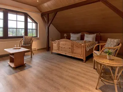Ein Sitzbereich in der Unterkunft Haus Freigeist - zum Ortsblick