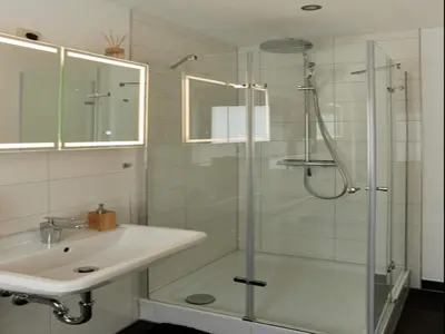 Ein Badezimmer in der Unterkunft Haus Freigeist - zum Gartenblick