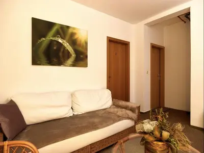 Ein Sitzbereich in der Unterkunft Haus Freigeist - zum Gartenblick