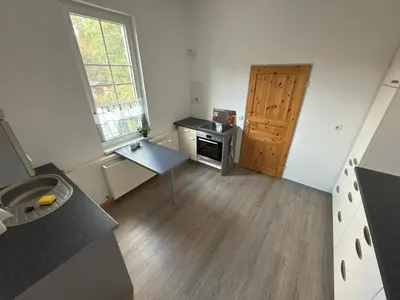 Küche/Küchenzeile in der Unterkunft TraumFeWo Grüneseck in Innenstadt mit Wald von Harztraveler