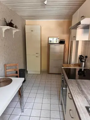 Küche/Küchenzeile in der Unterkunft Ferienwohnung auf dem Löperhof in der Altstadt