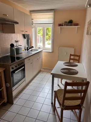 Küche/Küchenzeile in der Unterkunft Ferienwohnung auf dem Löperhof in der Altstadt