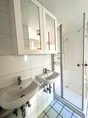 Ein Badezimmer in der Unterkunft Modernes Apartment am Campus II