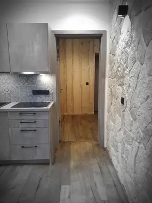 Küche/Küchenzeile in der Unterkunft WLodgeOne - Wald Lodge