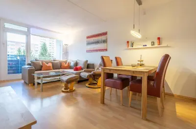 Ein Sitzbereich in der Unterkunft Ferienwohnung Harz-Relax