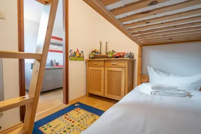 Ein Bett oder Betten in einem Zimmer der Unterkunft Ferienwohnung Harz-Relax