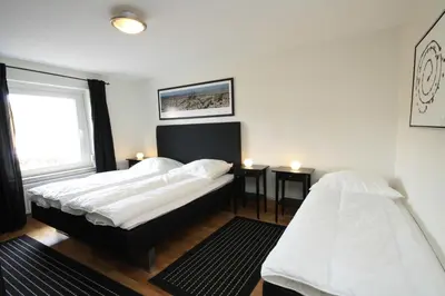 Ein Bett oder Betten in einem Zimmer der Unterkunft Ferienwohnung Annie
