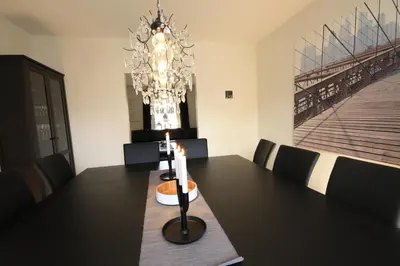 Ein Sitzbereich in der Unterkunft Ferienwohnung Annie