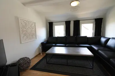 Ein Sitzbereich in der Unterkunft Ferienwohnung Josephine