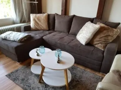 Ein Sitzbereich in der Unterkunft Feriendomizil Tannenhof - Wohnung Wurmberg