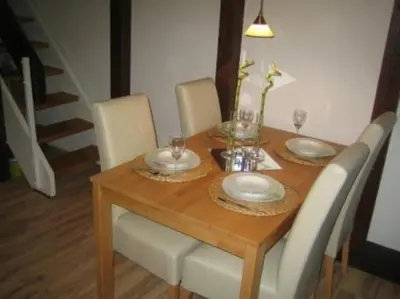 Ein Sitzbereich in der Unterkunft Feriendomizil Tannenhof - Wohnung Wurmberg