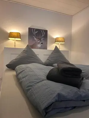 Ein Bett oder Betten in einem Zimmer der Unterkunft Fewo Jagsch - HarzPur & HarzZeit - inkl Bettwäsche & Handtücher