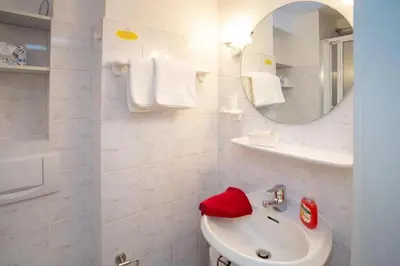 Ein Badezimmer in der Unterkunft Gruppenhaus Sankt Andreasberg Braunlage