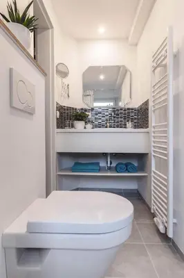 Ein Badezimmer in der Unterkunft Ferienwohnung Alte Rodelbahn