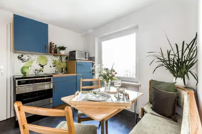 Küche/Küchenzeile in der Unterkunft Ferienwohnung Alte Rodelbahn