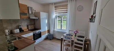Küche/Küchenzeile in der Unterkunft Ferienwohnung Kaiserblick
