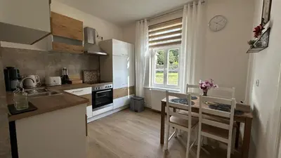 Küche/Küchenzeile in der Unterkunft Ferienwohnung Kaiserblick