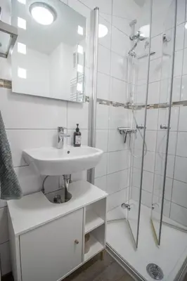 Ein Badezimmer in der Unterkunft Kleene Auszeit