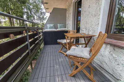 Ein Balkon oder eine Terrasse in der Unterkunft Kleene Auszeit