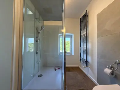 Ein Badezimmer in der Unterkunft Sauna & relaxation in the Harz forest