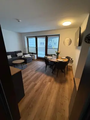 Ein Sitzbereich in der Unterkunft Ferienwohnung Mein Platz im Harz