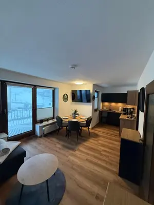 Ein Sitzbereich in der Unterkunft Ferienwohnung Mein Platz im Harz