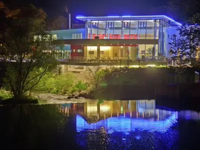 Blick auf einen Fluss in der Nähe der Ferienwohnung