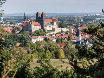 Ein allgemeiner Blick auf Thale oder ein Stadtblick von des Ferienhauses aus