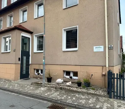 Das Gebäude in dem sich die Ferienwohnung befindet