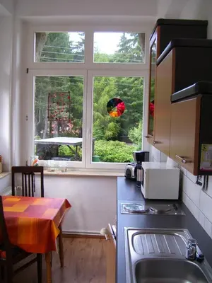 Küche/Küchenzeile in der Unterkunft Heine Apartment-Friedegerns Fewo