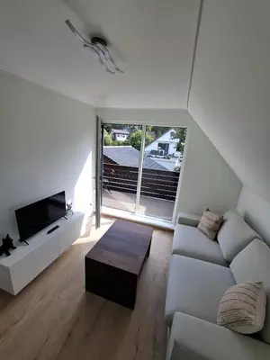 Ein Sitzbereich in der Unterkunft Ferienwohnung Balu