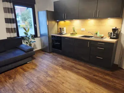 Küche/Küchenzeile in der Unterkunft Ferienwohnung zum Backstübchen