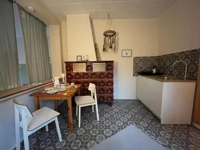 Ein Sitzbereich in der Unterkunft Fuchsbau