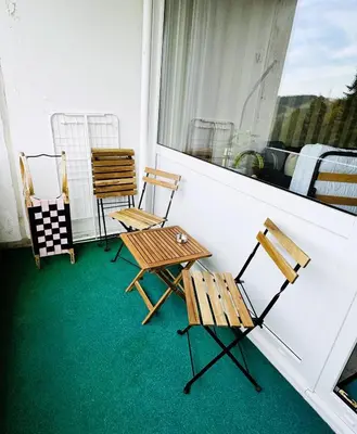 Ein Balkon oder eine Terrasse in der Unterkunft FeWo Hochwald Hahnenklee