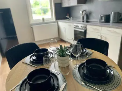 Küche/Küchenzeile in der Unterkunft Fundis Apartment am Schloss
