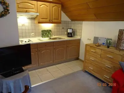 Küche/Küchenzeile in der Unterkunft One-bedroom apartment