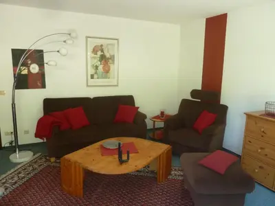Ein Sitzbereich in der Unterkunft Residenz Rosenstraße
