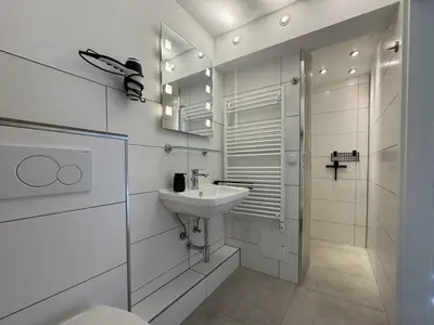 Ein Badezimmer in der Unterkunft Ferienwohnung Leni