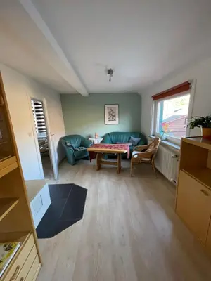 Ein Sitzbereich in der Unterkunft Kurze Wege